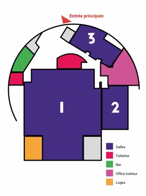 Espace Tartalin plan salle de spectacle